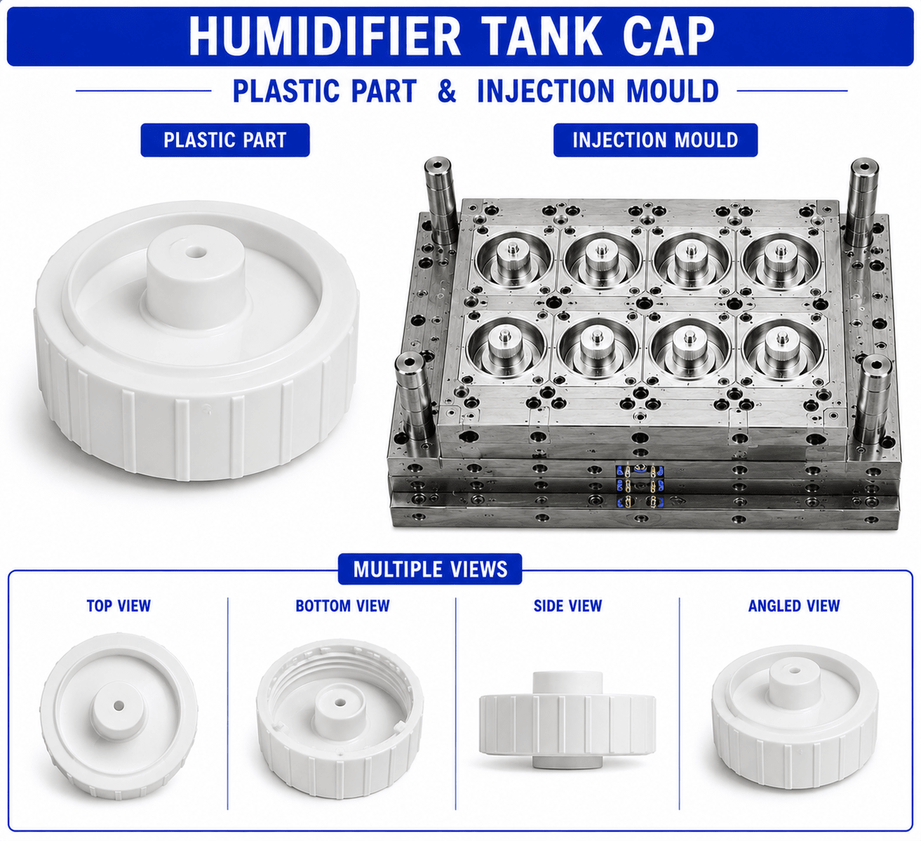 Humidifier Plastic Tank Cap Mould and Moulding Service